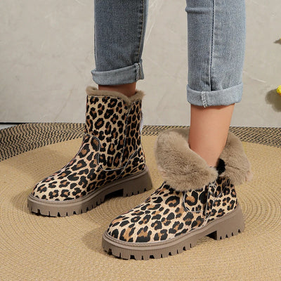 Bianca - Damenstiefel mit Leopardenmuster