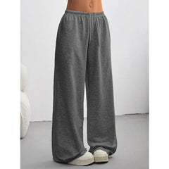 Lila | Casual Einfarbige Jogginghose in Dunkelgrau