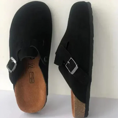 Enrico – Retro-Herren-Clogs – Outdoor-Slipper in Schwarz