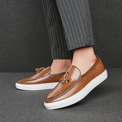 Loafers Toledo - Elegantes echtes Leder im italienischen Stil in Braun