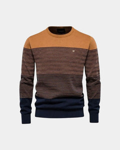 Lukas | Herren Pullover Rundhalsausschnitt – Rundhals Pullover Herren Klassisch in Orange