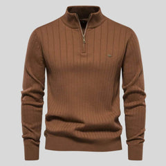 Max | Stilvoller Herrenpullover aus hochwertigem Strick in Braun