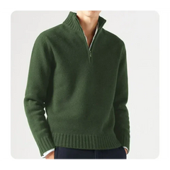 Wade - Rollkragenpullover - Halbreißverschluss-Stil in Grün