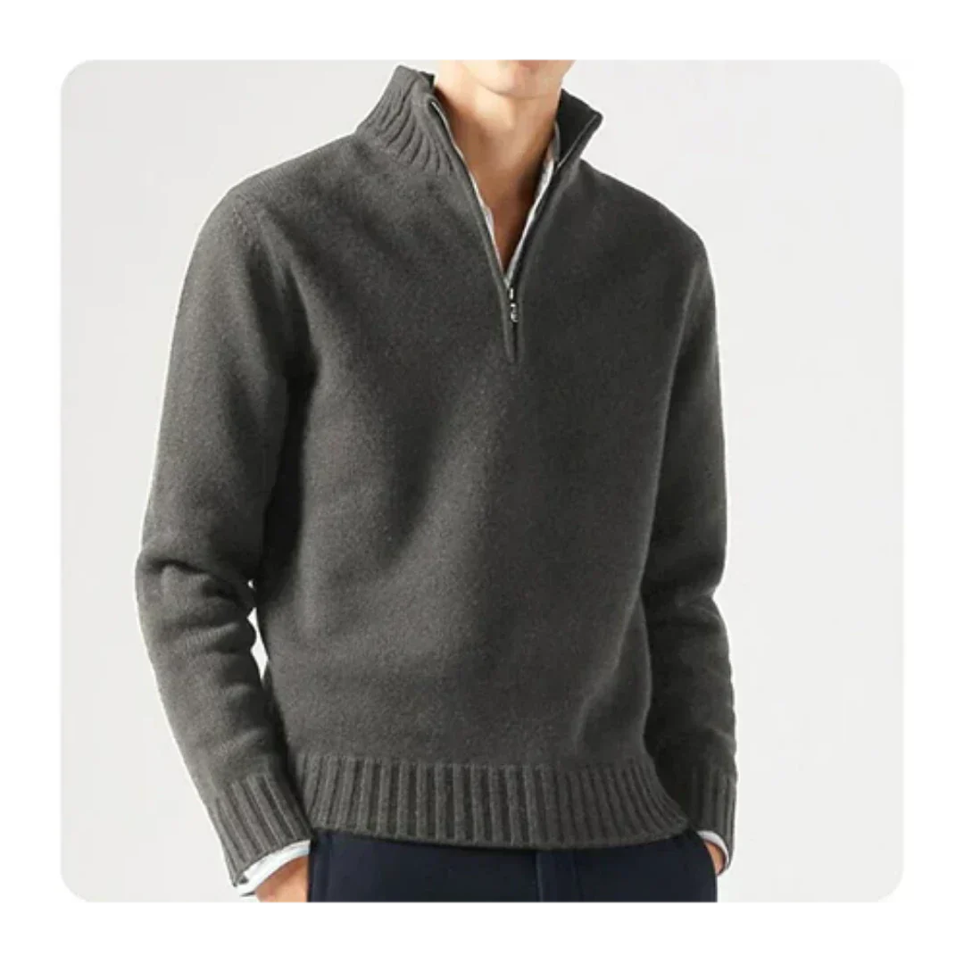 Wade - Rollkragenpullover - Halbreißverschluss-Stil