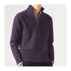 Wade - Rollkragenpullover - Halbreißverschluss-Stil in Lila