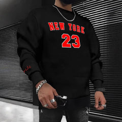 Luke | Elegantes Sweatshirt mit Print in Schwarz