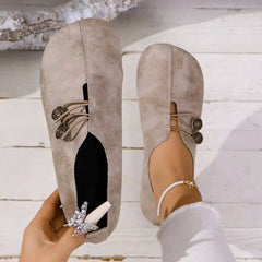 Lydia™ – Weiche und flexible orthopädische Schuhe in Hellbraun