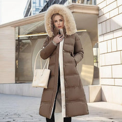 Aaliyah |  Puffer Winterjacke in Kaffee