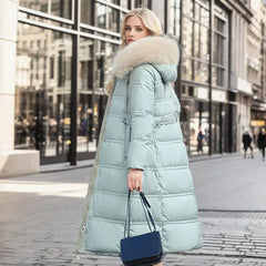 Aaliyah |  Puffer Winterjacke in Babyblau