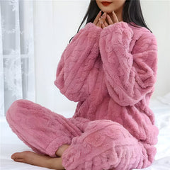 TESSA™ | Warme & Flauschige Fleece-Pyjamas in Rosa