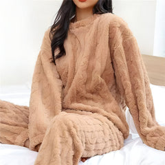 TESSA™ | Warme & Flauschige Fleece-Pyjamas in Braun
