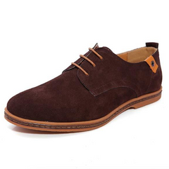 Wildleder-Lederschuhe für Herren in Braun