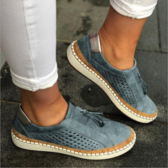 Lilian | Damen Slip-On Plattform Gehschuhe in Blau