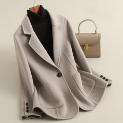 Rennly Wool Blazer Jacket in Gray