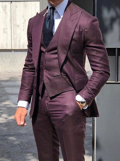 Moderner Slim Fit Hochzeitsgast Anzug Für Herren | 3-Teilig