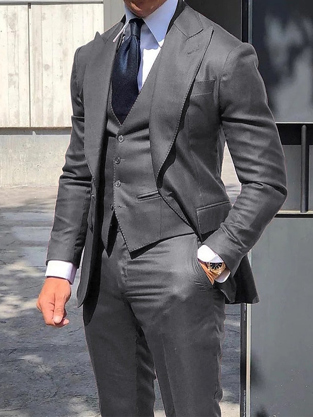 Moderner Slim Fit Hochzeitsgast Anzug Für Herren | 3-Teilig