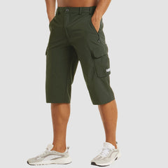 Cargo-Shorts mit Taschen für Herren in Dunkelgrün