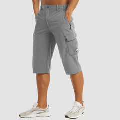 Cargo-Shorts mit Taschen für Herren in Hellgrau