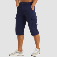 Cargo-Shorts mit Taschen für Herren in Dunkelblau