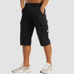 Cargo-Shorts mit Taschen für Herren in Schwarz