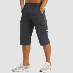 Cargo-Shorts mit Taschen für Herren in Dunkelgrau