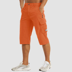Cargo-Shorts mit Taschen für Herren in Orange