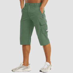 Cargo-Shorts mit Taschen für Herren in Grün