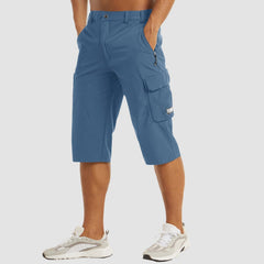 Cargo-Shorts mit Taschen für Herren in Hellblau