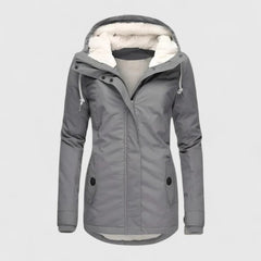 Seravia™ - Wasserdichte Winterjacke mit Kapuze in Grau