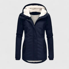 Seravia™ - Wasserdichte Winterjacke mit Kapuze in Marineblau