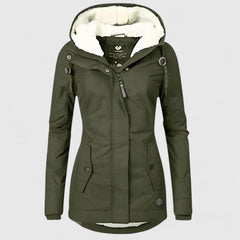 Seravia™ - Wasserdichte Winterjacke mit Kapuze in Grün