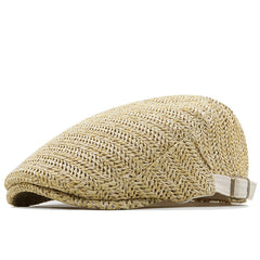 Zorven - atmungsaktive Schiebermütze mit Fischgrätmuster in Beige