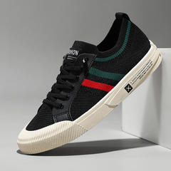 Rainer | Herren Freizeit Gepolsterte Gummisohle Sneakers in Schwarz
