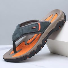 Bastian - Edle Ledersandalen in Grau