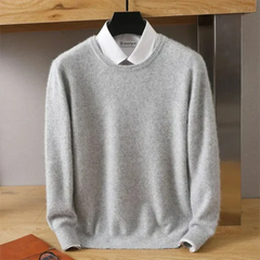 Ernest - Winterpullover - Flauschige Textur in Grau
