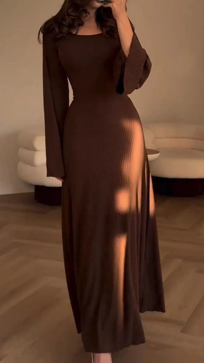Margot- Elegantes Bodycon Maxikleid mit Schnürung