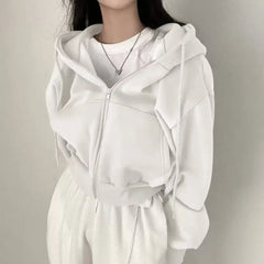 Mariam | Winter Chic Kapuzenpullover in Weiß