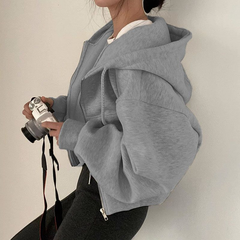 Mariam | Winter Chic Kapuzenpullover in Grau
