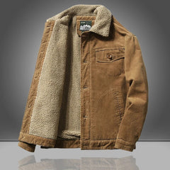 Matteo | Warme Cordjacke für Herren Winter in Kaffee