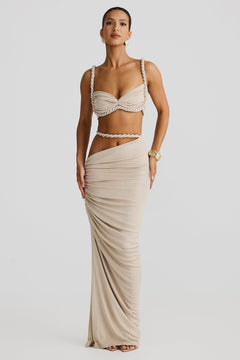 Selin | Zweiteiliges Kleid-Set in Apricot