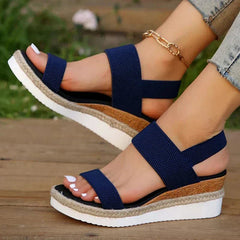 Melyora | Orthopädische Plateau-Sandalen in Blau