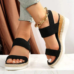 Melyora | Orthopädische Plateau-Sandalen in Schwarz (Fast ausverkauft)