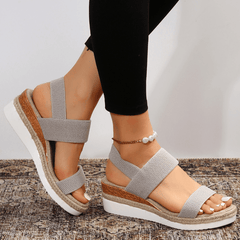 Melyora | Orthopädische Plateau-Sandalen in Grau