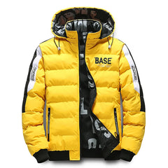 BASE Urban Winterjacke mit Kapuze in Gelb