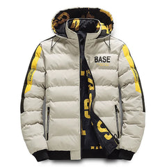 BASE Urban Winterjacke mit Kapuze in Khaki