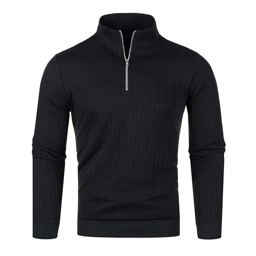 Rollkragenpullover mit Viertelreißverschluss