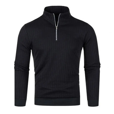 Rollkragenpullover mit Viertelreißverschluss