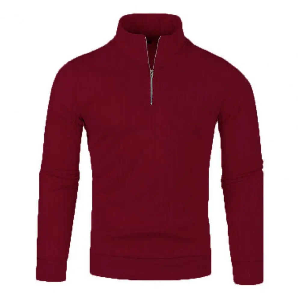 Rollkragenpullover mit Viertelreißverschluss