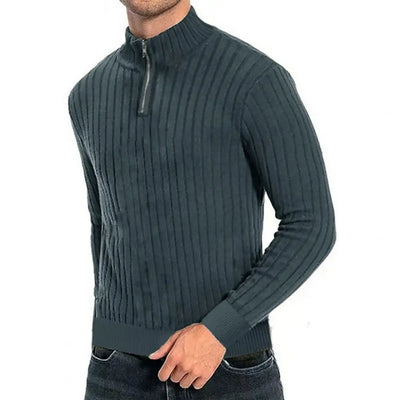Rollkragenpullover mit Viertelreißverschluss