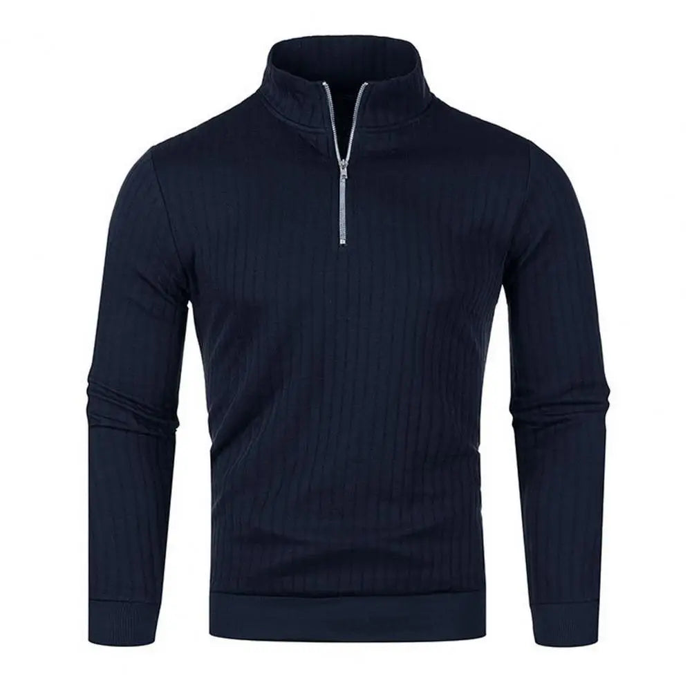 Rollkragenpullover mit Viertelreißverschluss